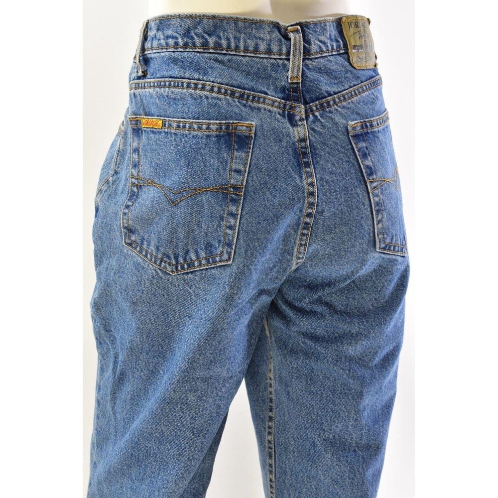 90s Vintage Jordache Jeans High Waist Tapered Leg Raw Hem Womens 14 32x29 Inseam - Picture 6 of 7